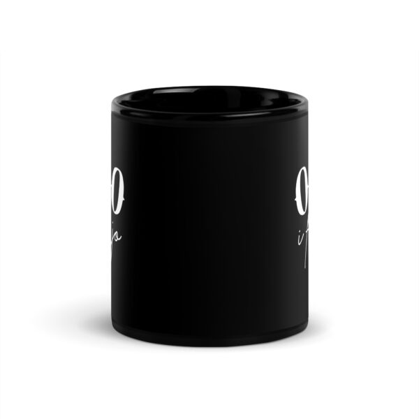 Oiso i find jo - Schwarze glänzende Tasse – Bild 3