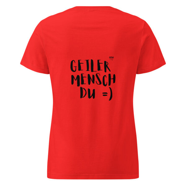Basic Softstyle T-Shirt für Damen - oiso i find jo/GeilerMensch – Bild 2