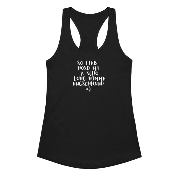 Ideales Racerback-Tanktop für Damen- oiso i find jo/so liab – Bild 2