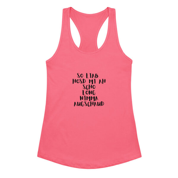 Ideales Racerback-Tanktop für Damen- oiso i find jo/so liab – Bild 2