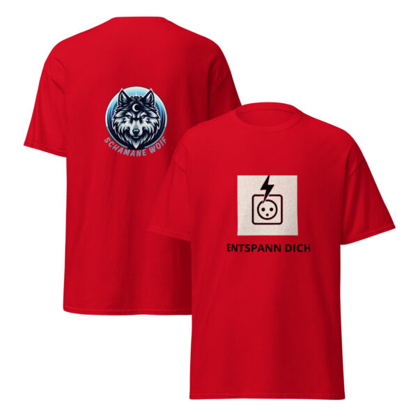 Klassisches Unisex T-Shirt Schamane WOIF - ENTSPANN DICH – Bild 4